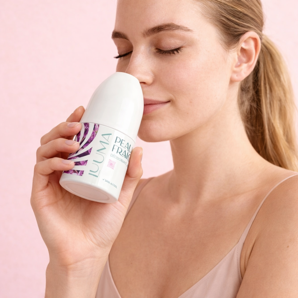 Une femme sent le deo palmarosa