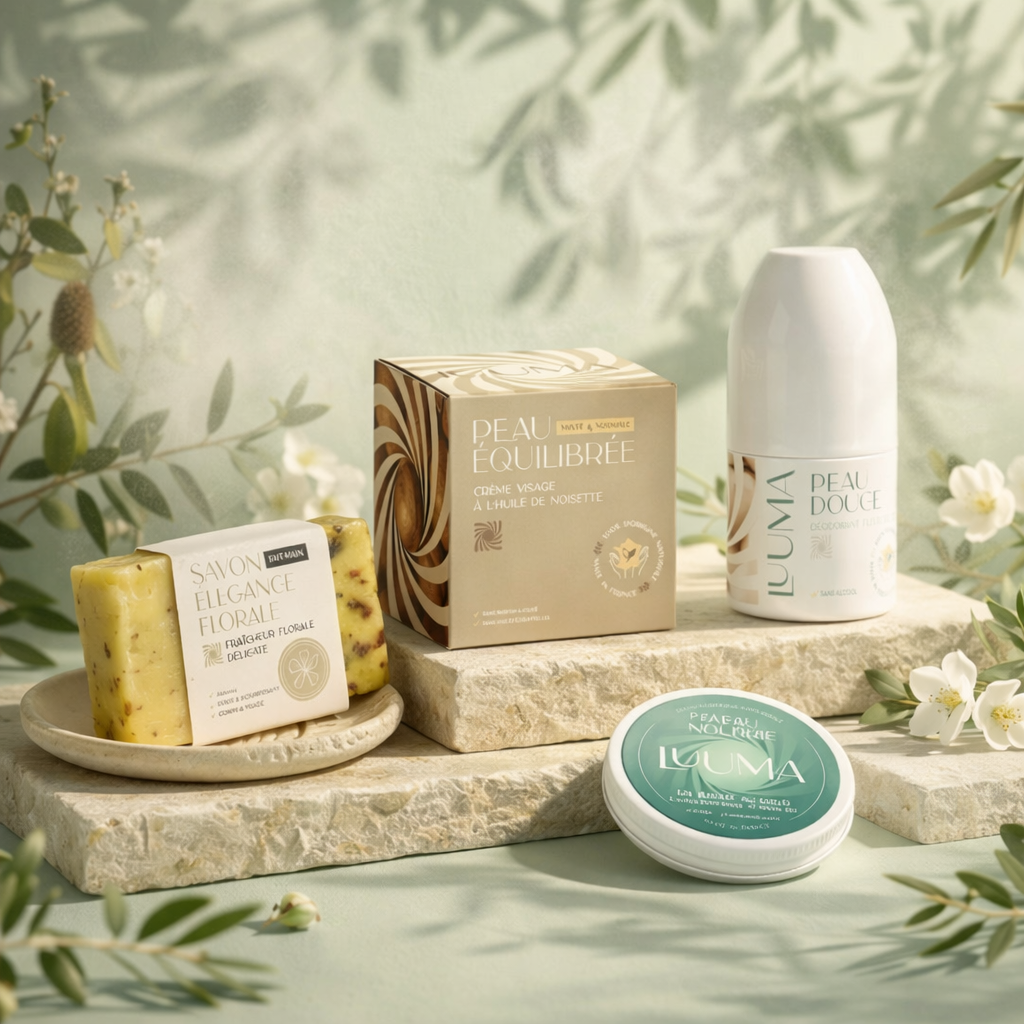 pack découverte entouré de nature devant un fond vert clair