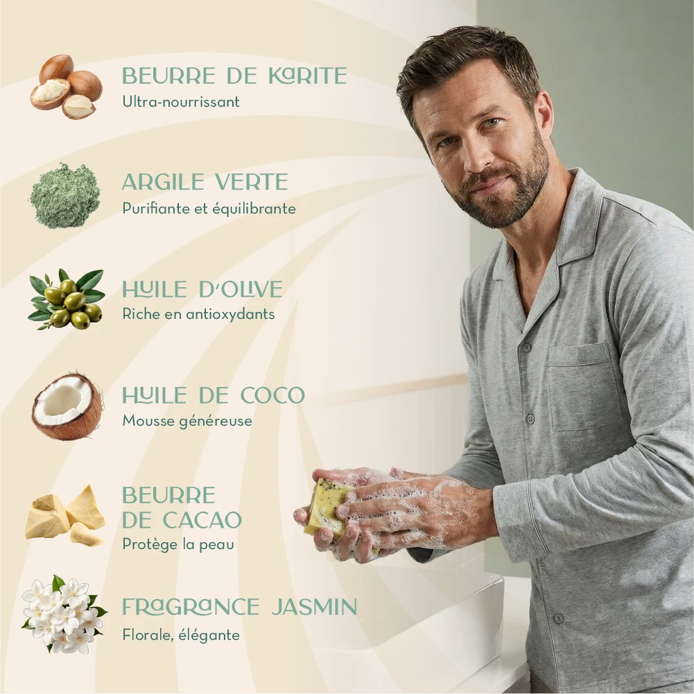 Liste des ingrédients du savon au jasmin