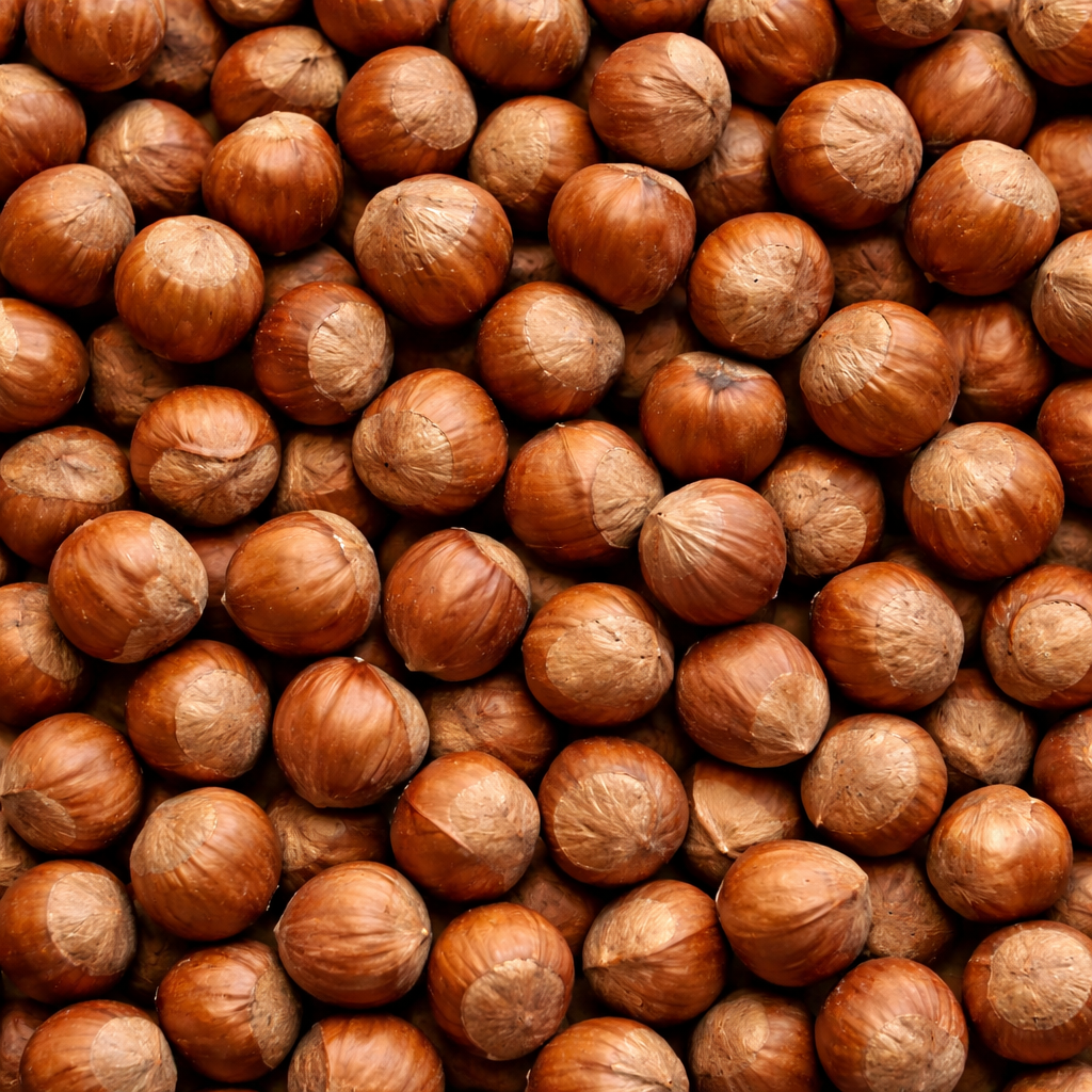 Plan sur des centaines de noisettes