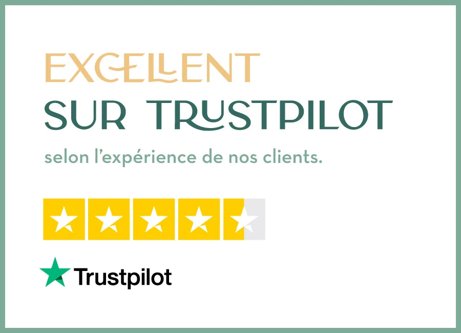 4,5 étoiles sur 5 sur trustpilot