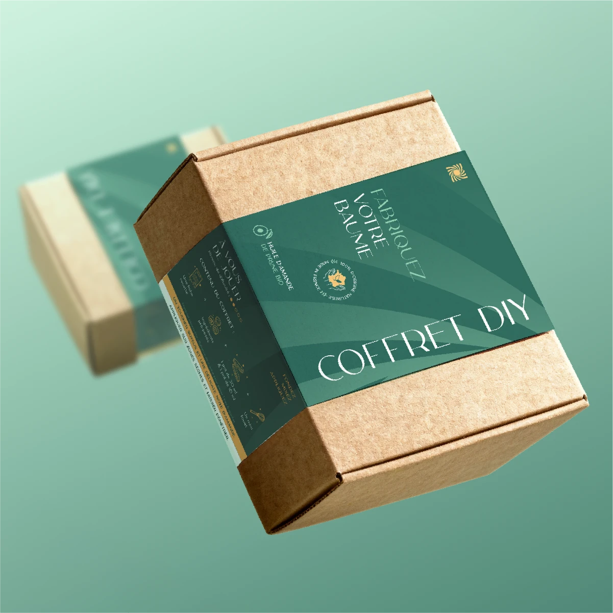 Boite du kit du baume à l'huile d'amande de prune