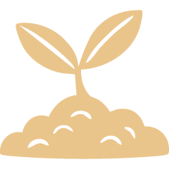 Icône d'une plante en terre