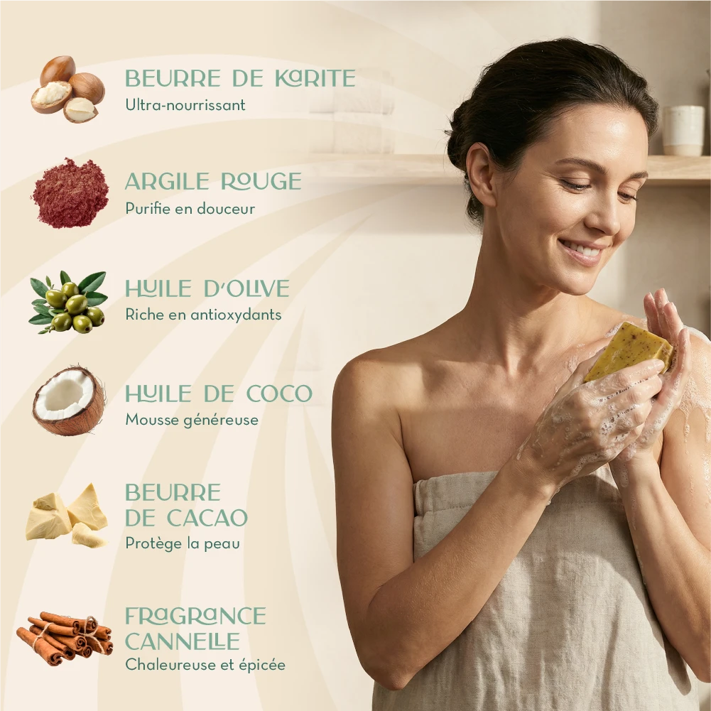 Liste des ingrédients et bienfaits du Savon à la cannelle