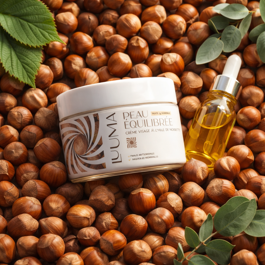 la creme de noisette au milieu de milliers de noisettes